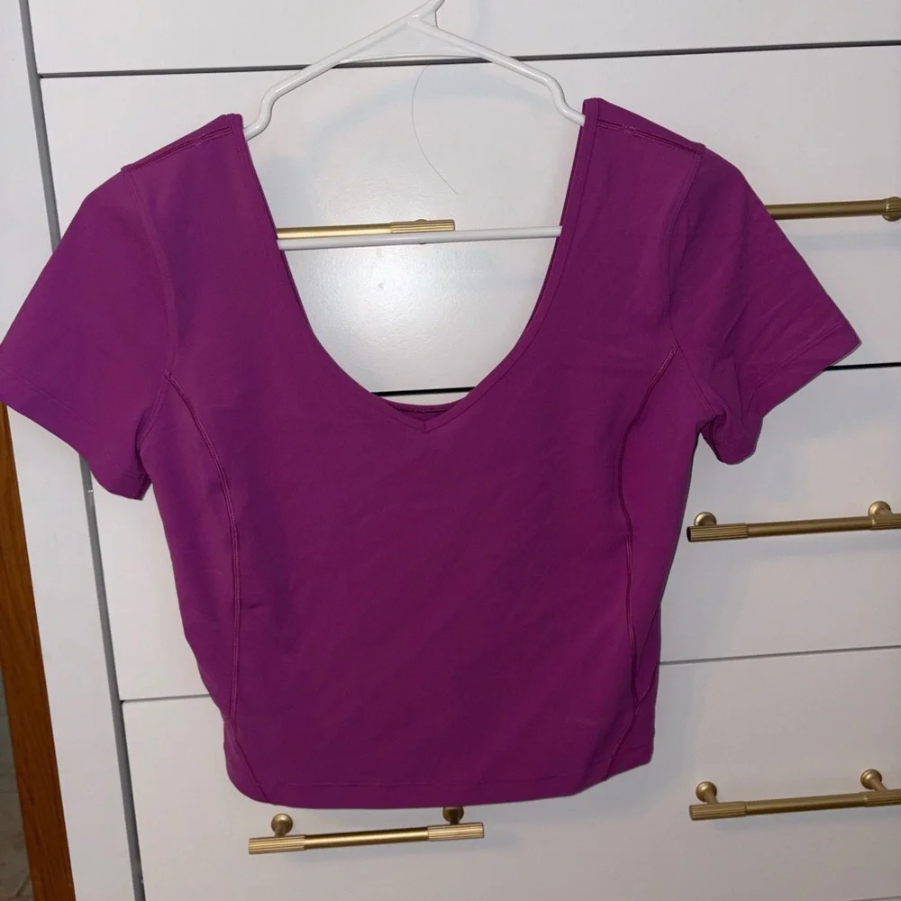 lululemon athletica Deep Magenta Scoop Neck Crop Top
